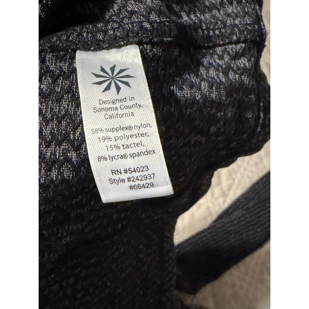 Athleta Heartbeat Jacket Womens Medium Black White Chevron Full Zip - Picture 6 of 10
